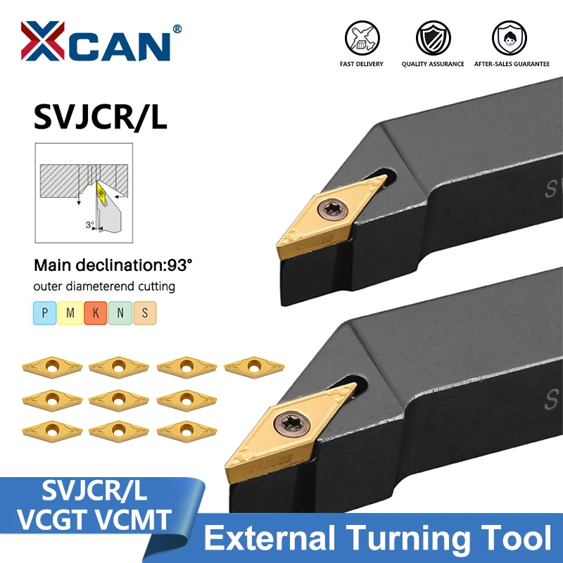 

XCAN VCMT VCGT płytka węglikowa SVJCR SVJCL uchwyt narzędziowy zewnętrzny SVJCR1212H11 SVJCR1616H11 SVJCL2020K16 SVJCL2525M16 tokarka CNC