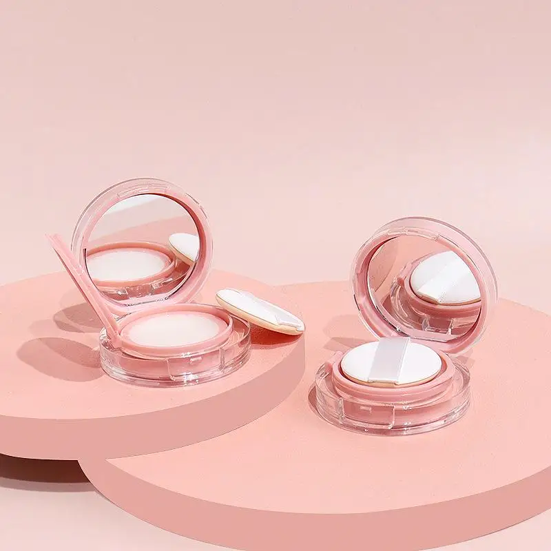 Mini almofada de ar diy caixa vazia puff caixão com espelho bb creme recipiente cosmético com esponja fundação maquiagem caso cuidados com a pele