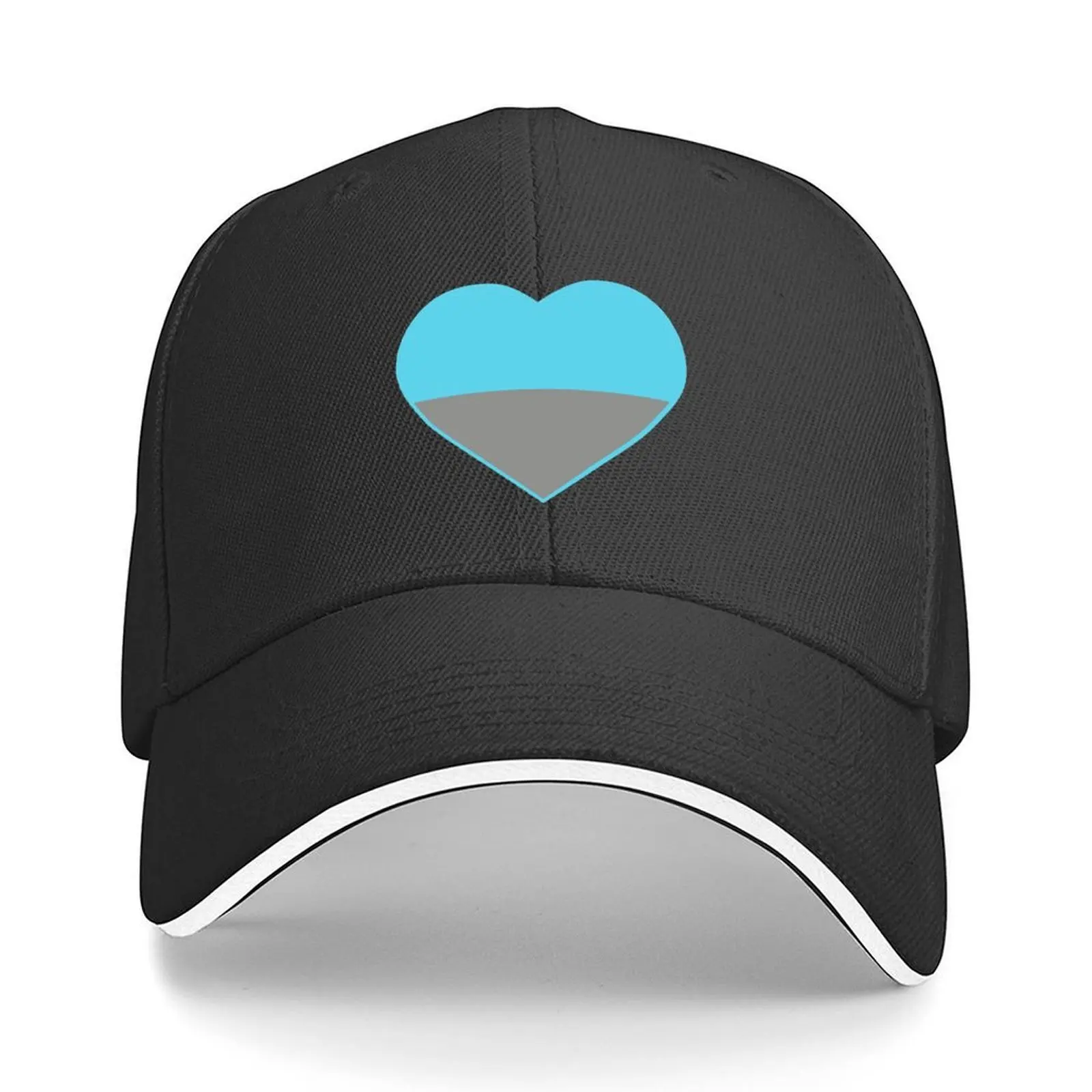

Pride Flag Heart Autosexual Baseball Cap Hip Hop Trucker Cap Trucker Hat Big Size Hat For Man Women's