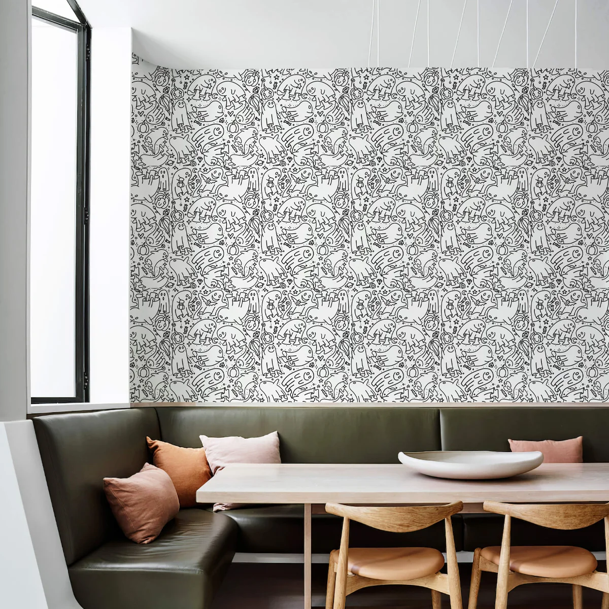 

Обои с изображением призрака, самоклеящиеся водонепроницаемые обои, украшение для дома, съемные наклейки на стену для спальни