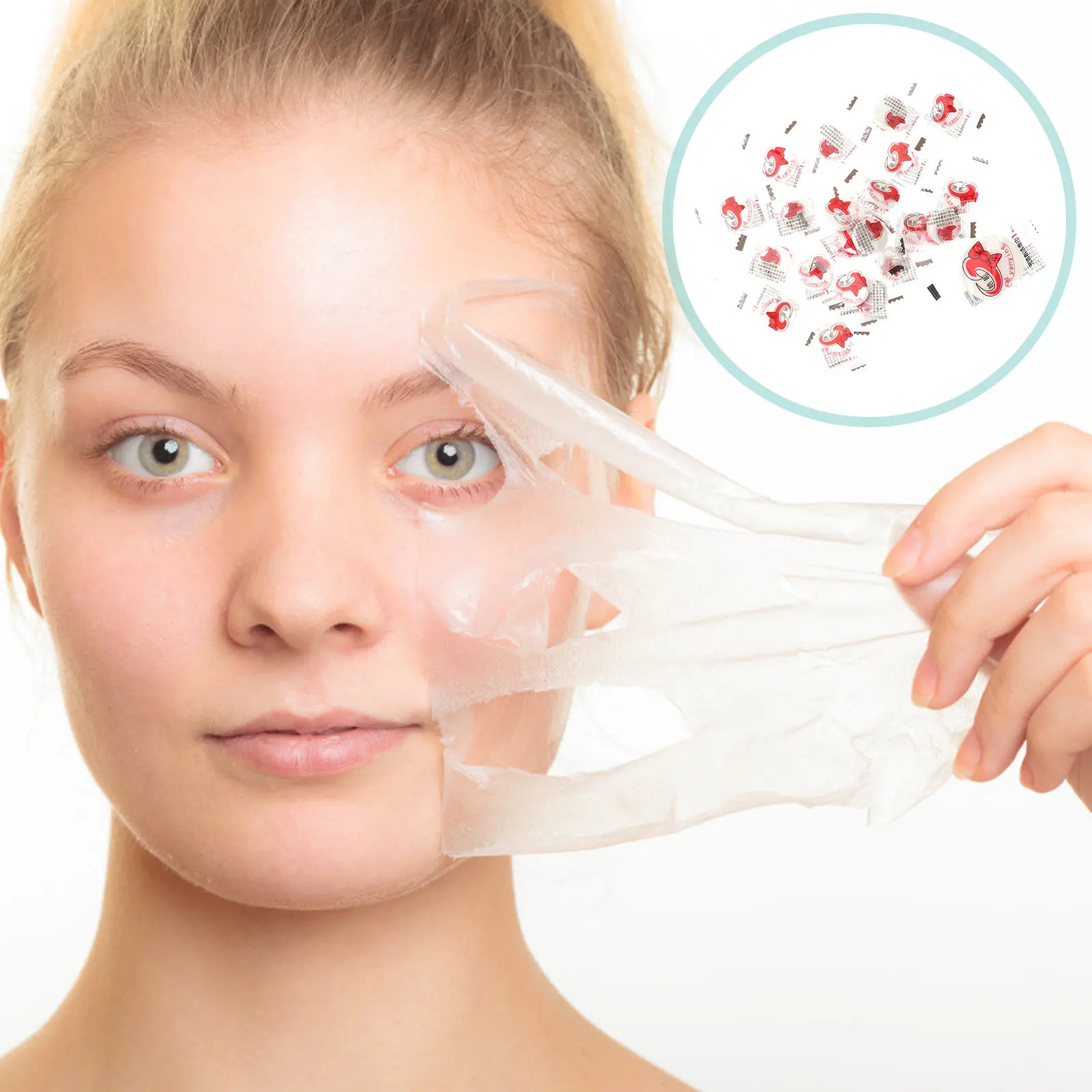 100 masques faciaux compressés DIY pour soins exfoliants du visage, essentiels pour la routine de soin du visage