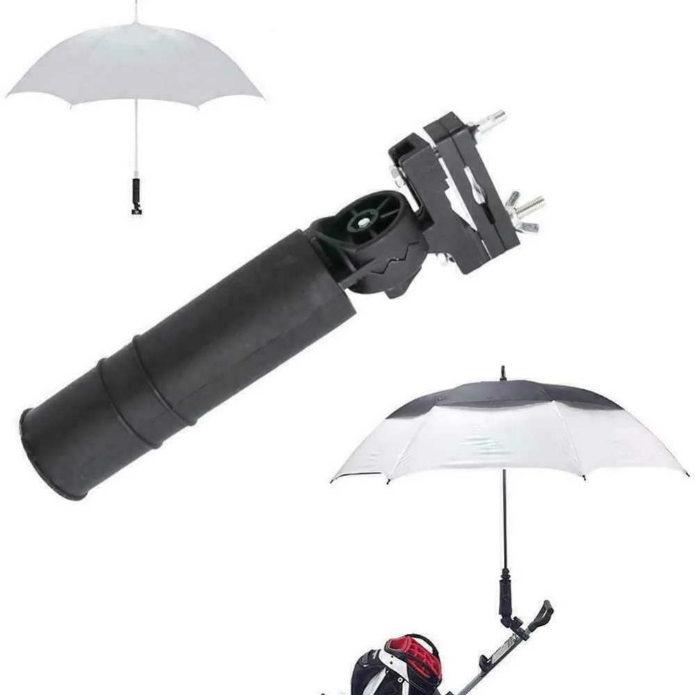 High Quality Adjustable 180 Degrees Umbrella Holder Strong Trolley Cart Golf Cart Stand Pushchair Movable Golf Supplies