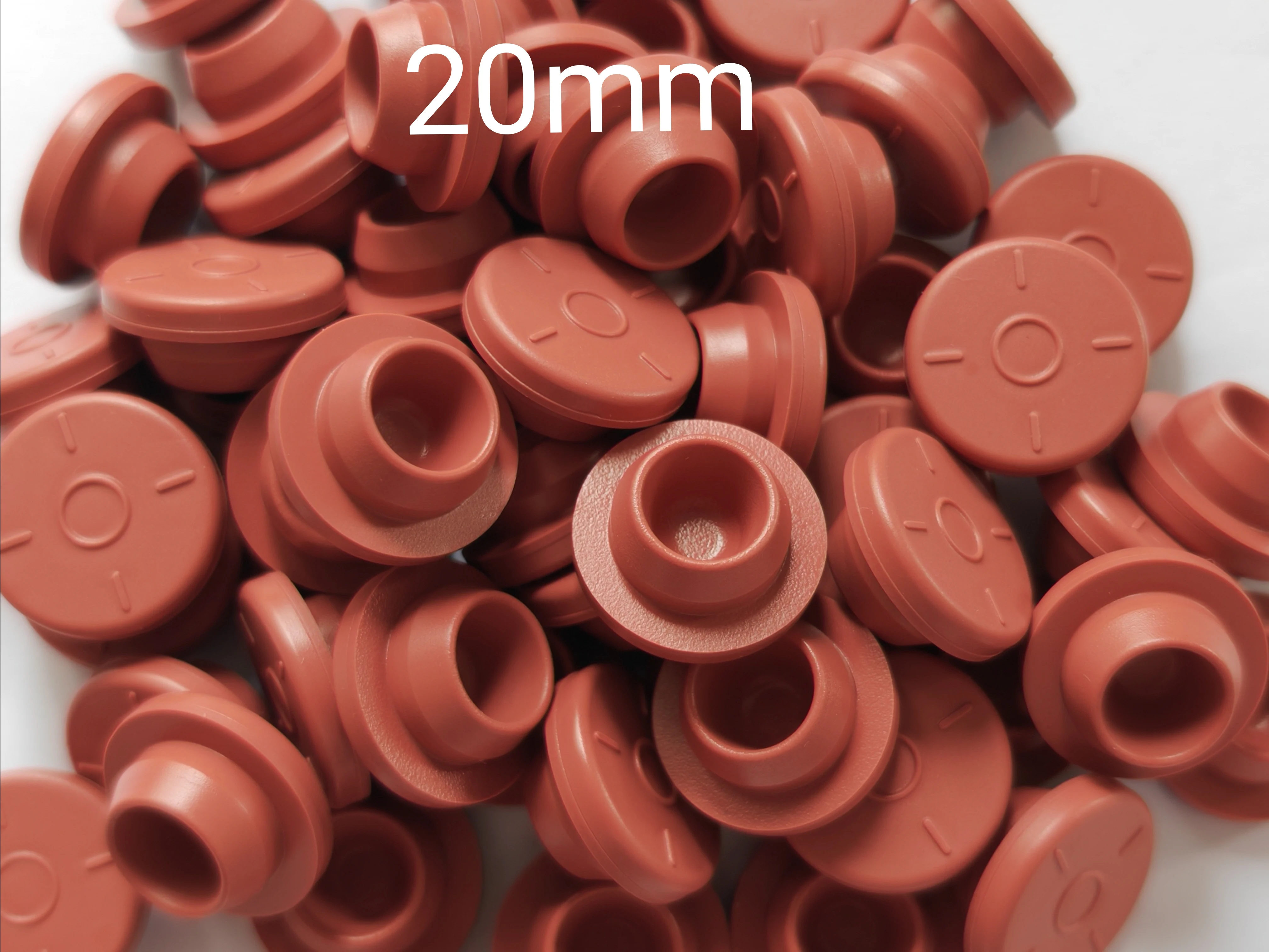 20mm,100pcs! Grey,Red Color Butyl rubber stopper medical rubber for vials,silicone rubber,injection vials stopper,rubber cap,