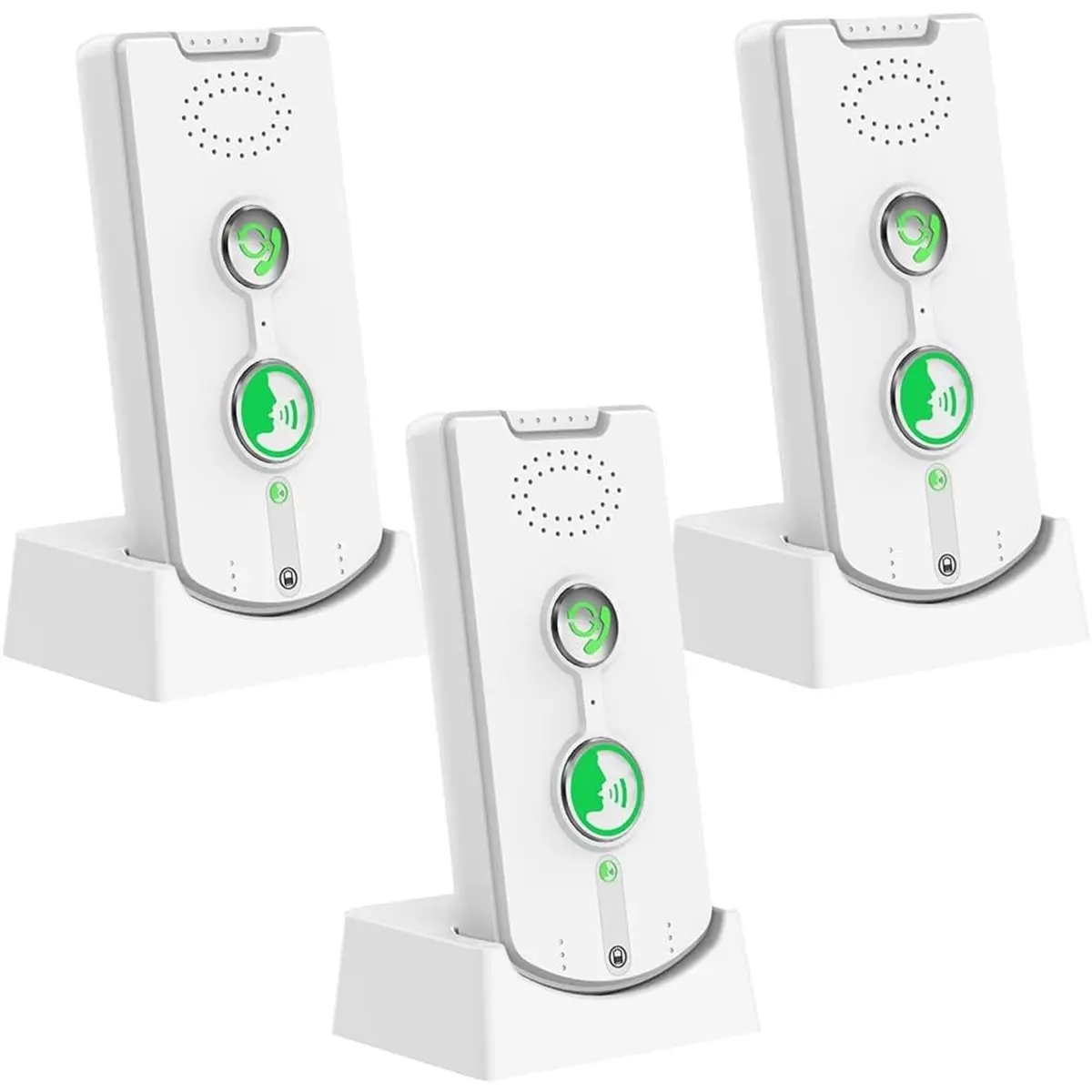 A43TBG 2-Way Intercom for Home, Wireless Intercom System for House with Volume and Ringtones Adjustment Rechargeable 3 Pack A