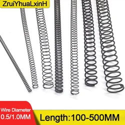 65MN Strong Compression Spring Steel Mechanical Cylindrical Spiral Coil Rotor Return Force Diameter 0.5mm 1.0mm Length 100-500mm