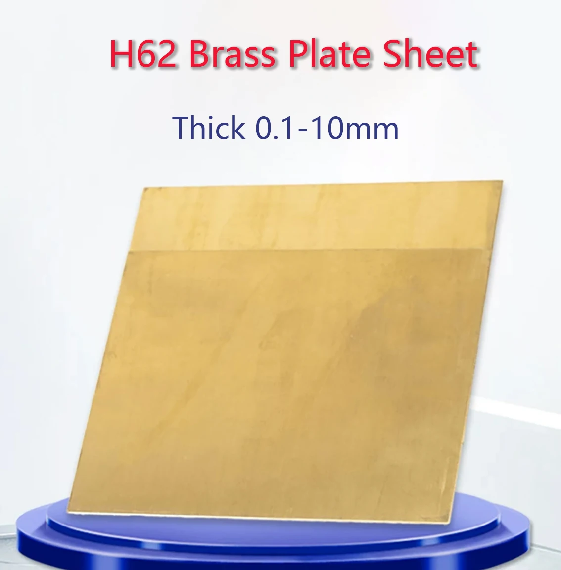 50*50/100*100/200*200mm H62 Brass Plate Sheet Thick 0.1-10mm Machining Mill Metal Laser Cutting CNC Frame Model Mould DIY