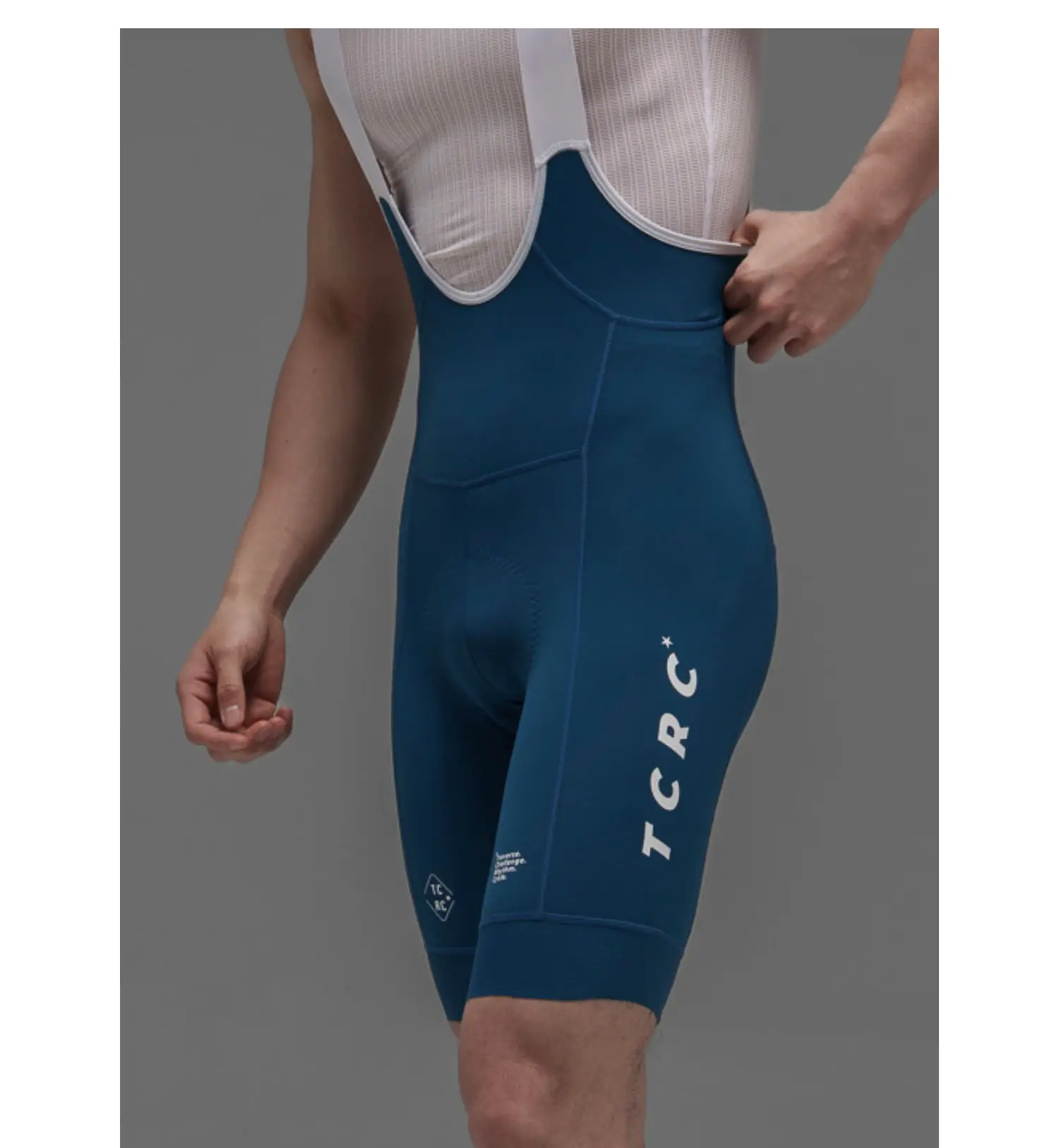 TCRC Italy Elastic Interface Padded Cycling Bibs Men's Bicycle Shorts 7 Hours Riding Short Bibs High Elastic Tight MTB Clothing