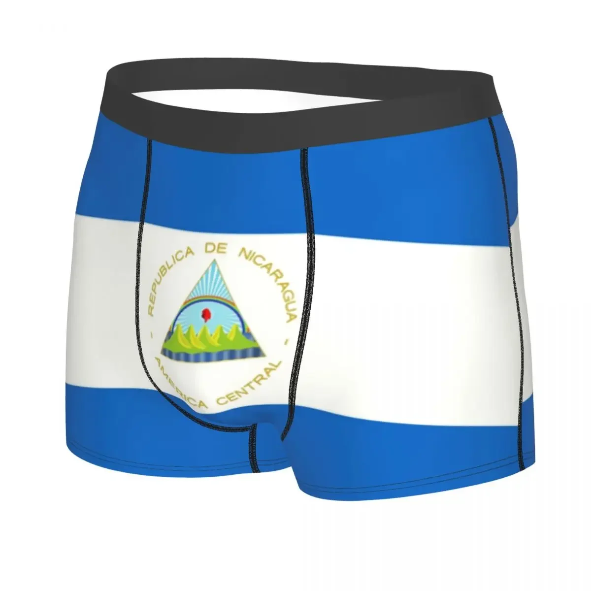 Nicaragua Flag Underwear Men Sexy Print Custom Boxer Briefs Shorts Panties Soft Underpants