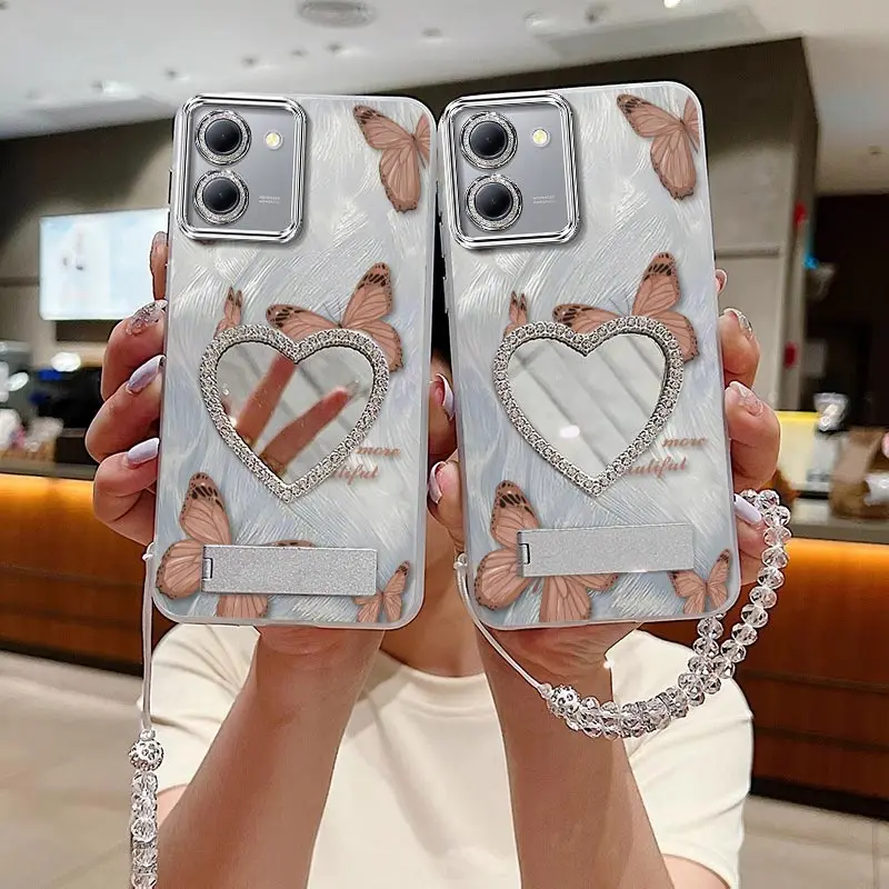 

Y78 Чехол-держатель для браслета с летающей бабочкой для Vivo Y78 Y95 Y93 Y91 Y50 Y3S Y30 Y36 Y35 Y33S Y35Plus Y22 Y30G Y28 Y27 Cover