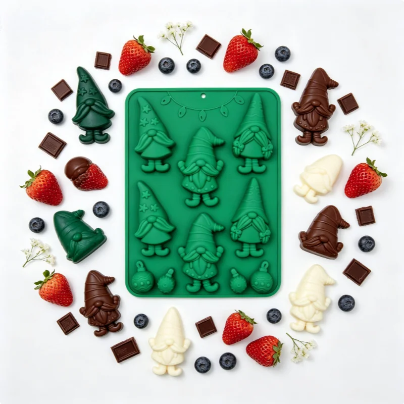 1pc Christmas elf silicone cake mold non-stick easy release heat resistant for holiday baking