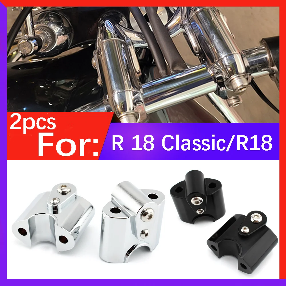 

Motorcycle Handlebar Risers Handle Bar Lift Clamp Adapters For BMW R 18 / R18 Classic Aluminum Motorbike Parts