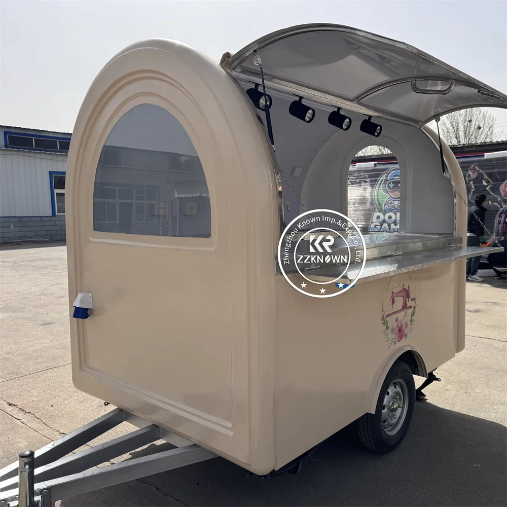 Chinese 18 Ft Churros Street Food Traile Fully Equipped Waffle Europe Usa Consession Bbq Food Truck With Full Kitchen