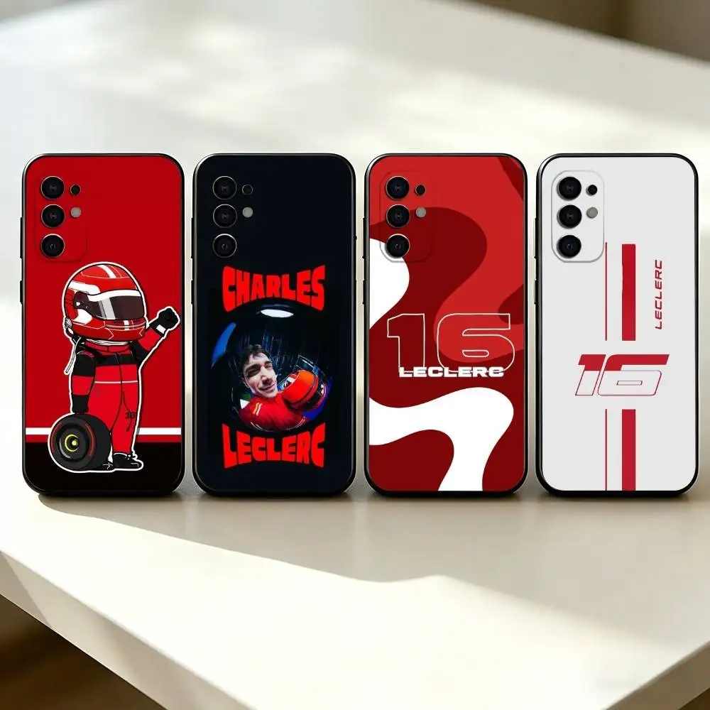 Driver number 16 C-Charles Leclerc Phone Case For Samsung S25,S24,S21,S22,S23,S30,Ultra,S20,Plus,Fe,Lite,Note,10,Black Cover