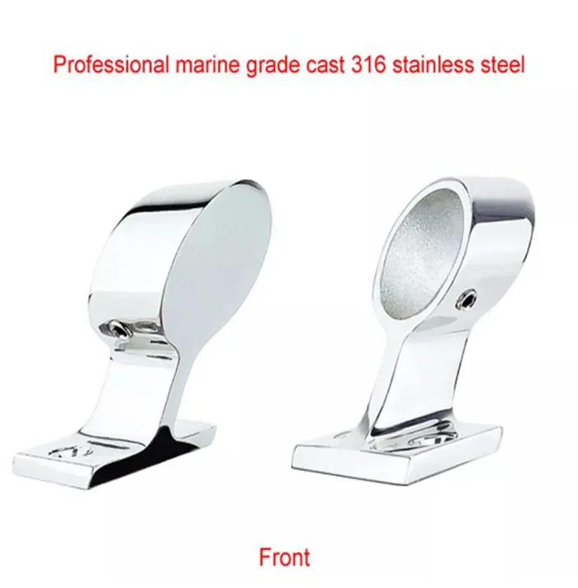 25mm 316 Stainless Steel Boat Hand Rail Fitting Marine Railing Support Bracket Tube Stanchion Hardware Yacht Accessories 1pc