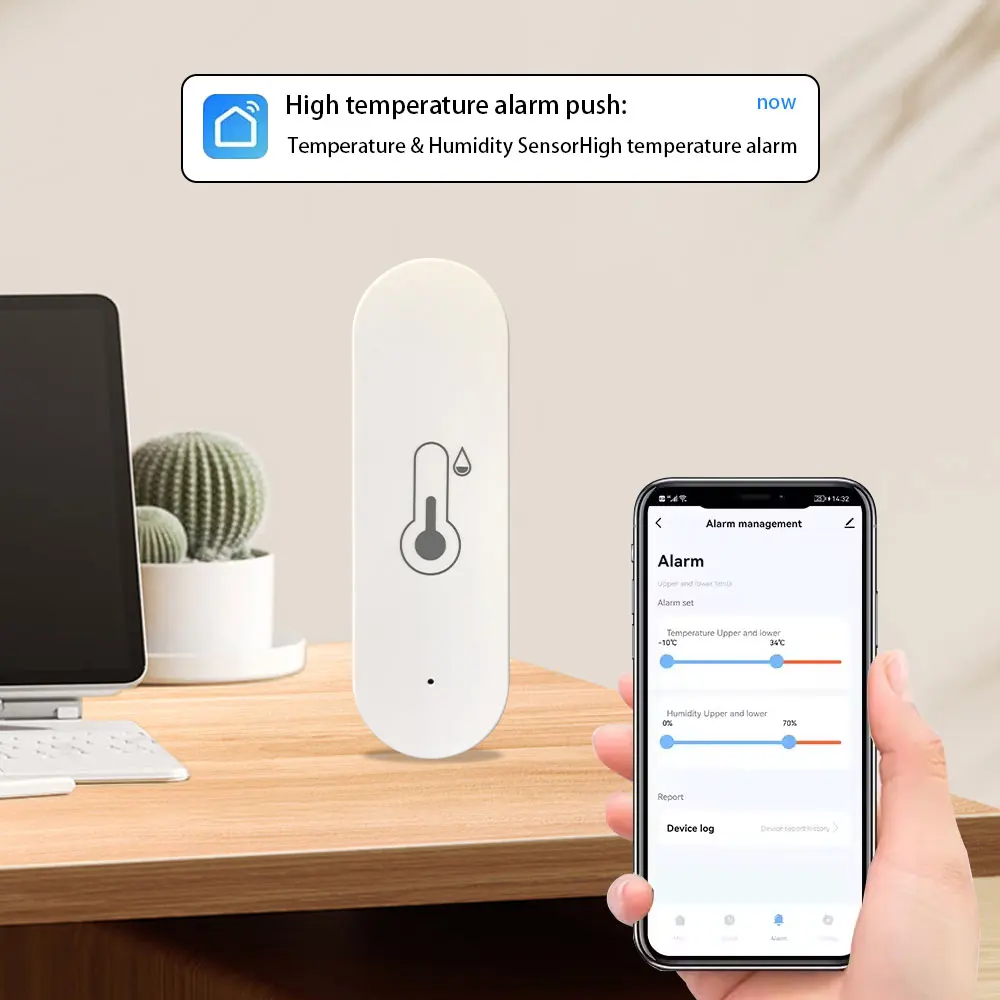 Ewelink Zigbee Temperature Humidity Sensor Home Connected Thermometer Compatible With Alexa Google Assistant