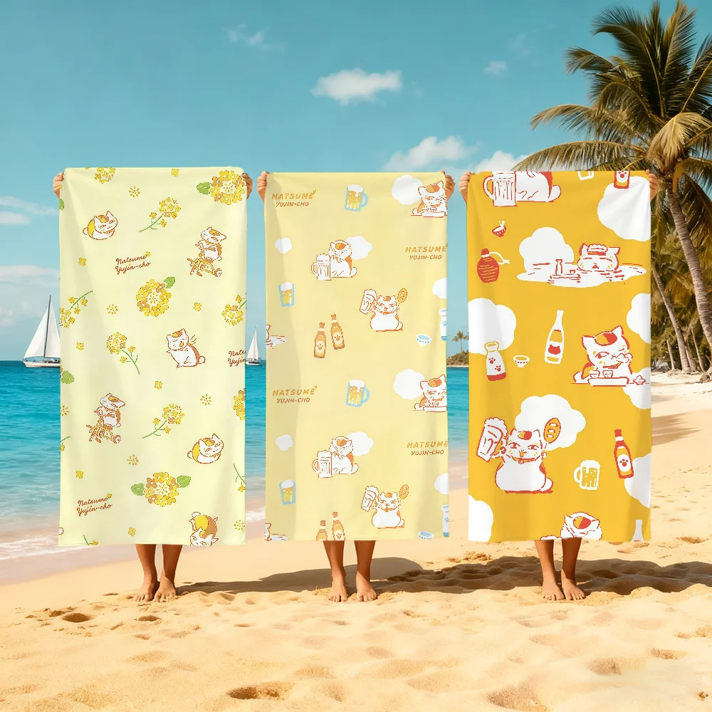 N-nyanko-sensei Natsume-s Book  F-friends Towel Beach Quick Dry Soft Pool Towels Gift for Travel Gym Shower Camping sports