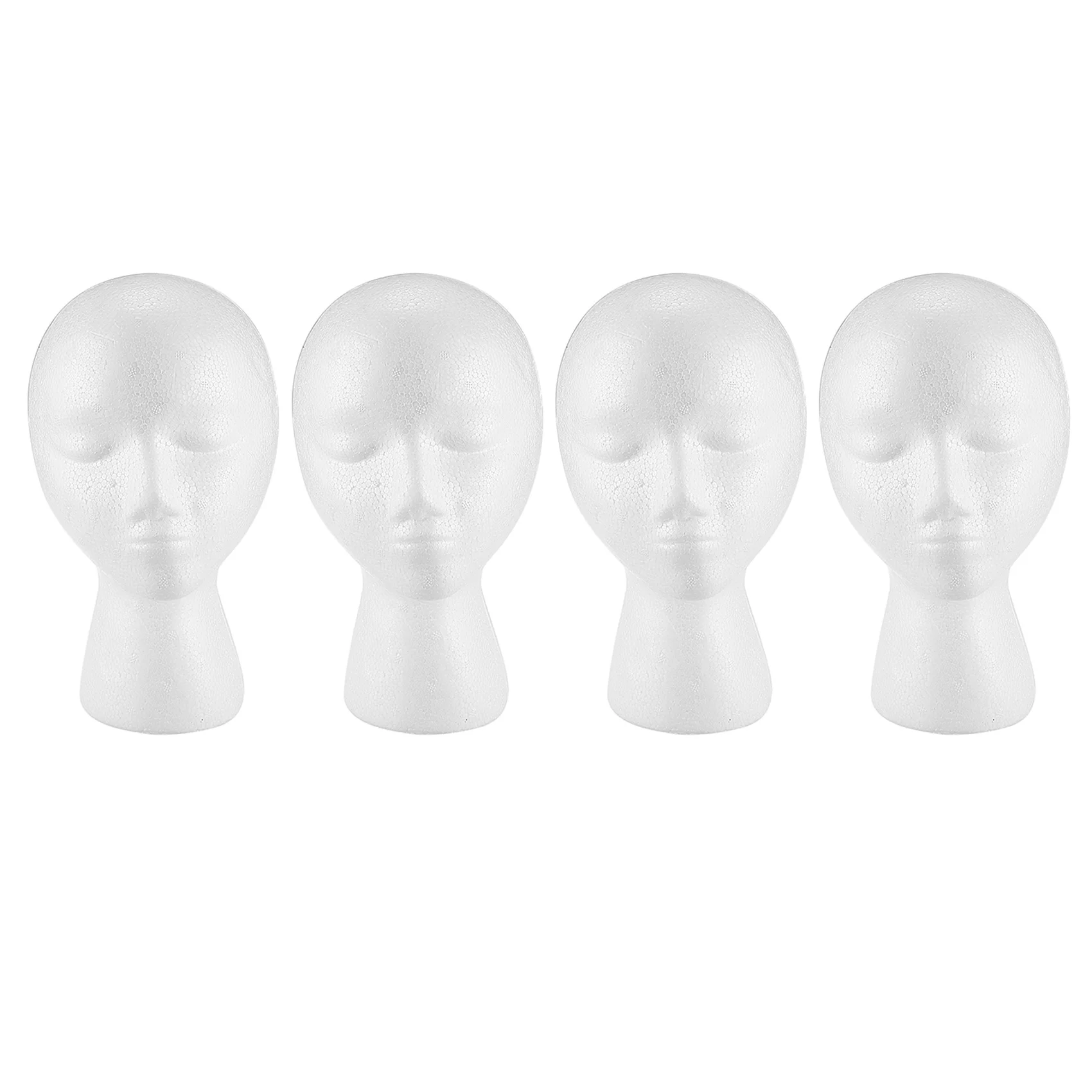 

BABZ-4X Styrofoam Foam Mannequin Wig Head Display Hat Cap Wig Holder White Foam Head