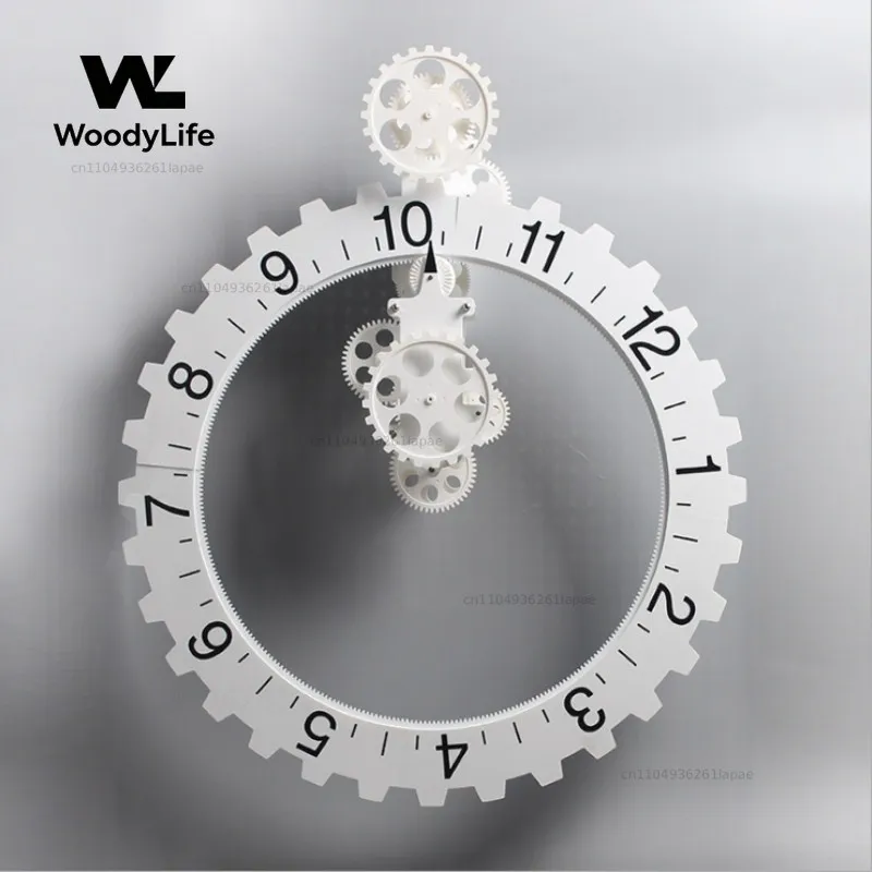 Industrial Steampunk Gear Wall Clock Artistic ABS Metal Precision Quartz Movement Timepiece for Office Living Room Home Decor