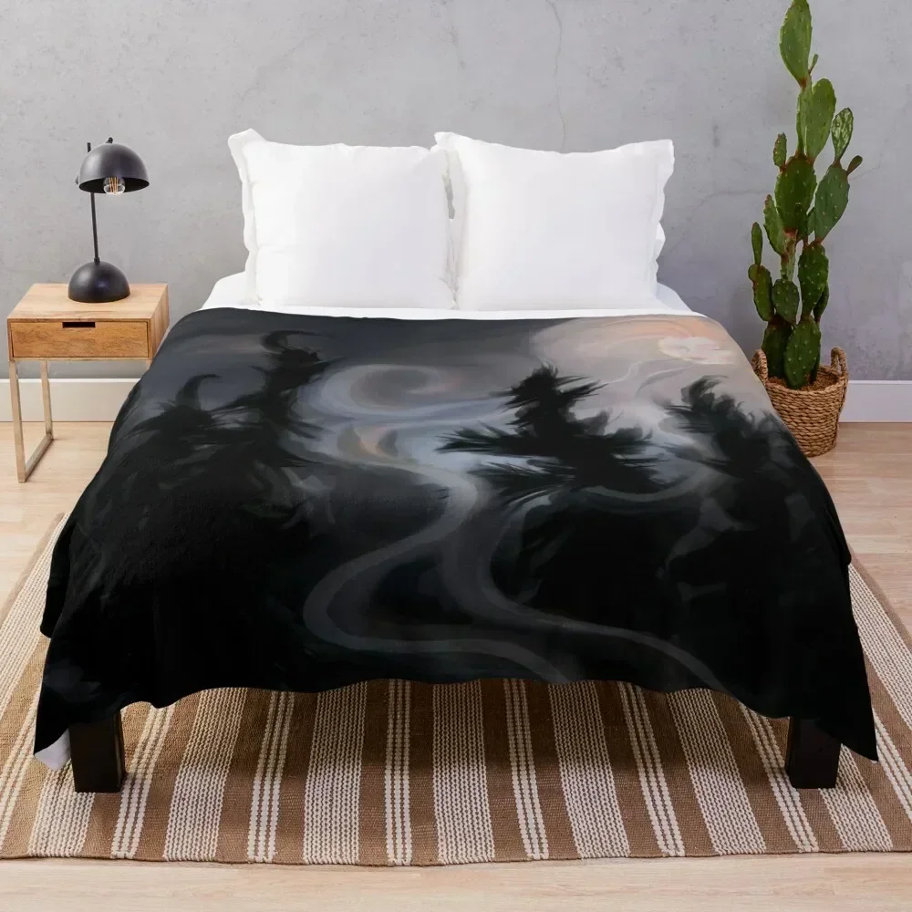 

The Moon is Blazing Throw Blanket Elegant Warm Throw Blanket for Hotel Home
