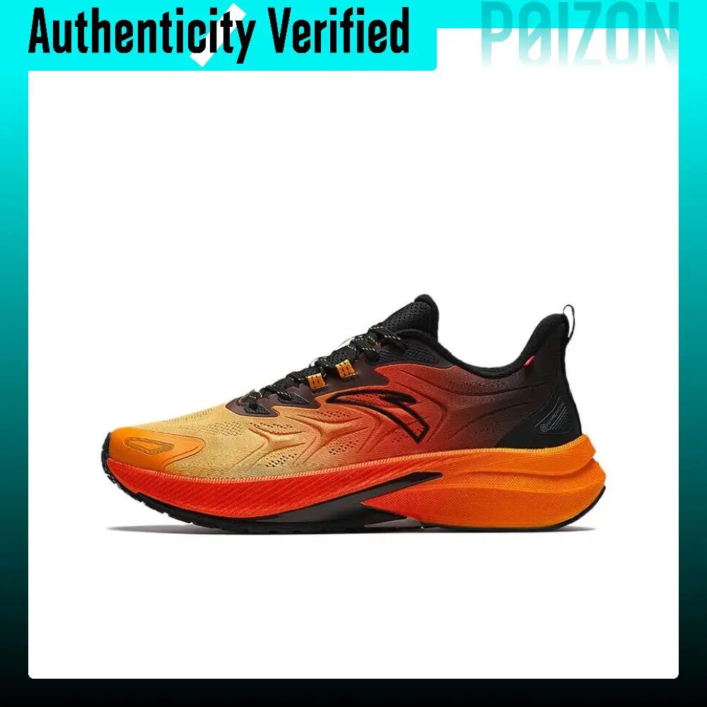 Anta Rocket 5.0 Fabric Slip Resistant Abrasion Resistant Low top Running Shoes Men's Black Orange 112345523-2