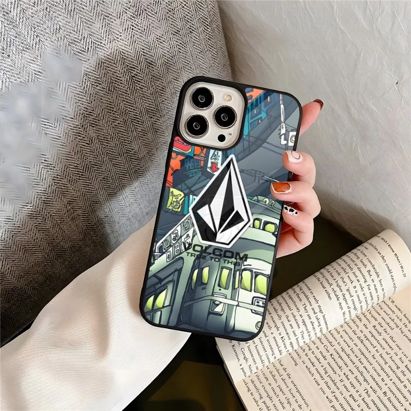 Luxury VolcomS Phone Case PC+TPU For Iphone 14ProMax 15 11 12 13 Pro Xs Max Mini Xr X 7 8 6 6s Plus Cover