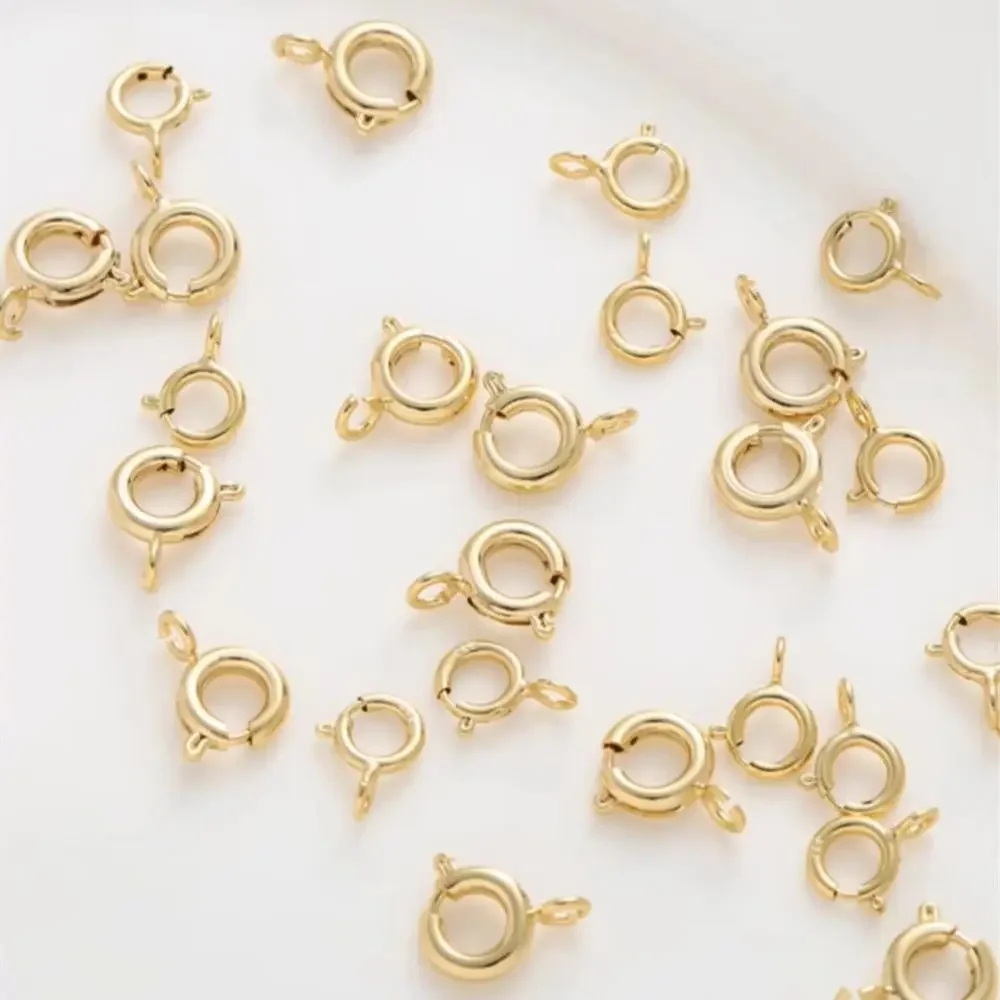 14K Gold Plated Spring Buckle Connecting Buckle Necklace Bracelet End Buckle Handmade DIY Accessories