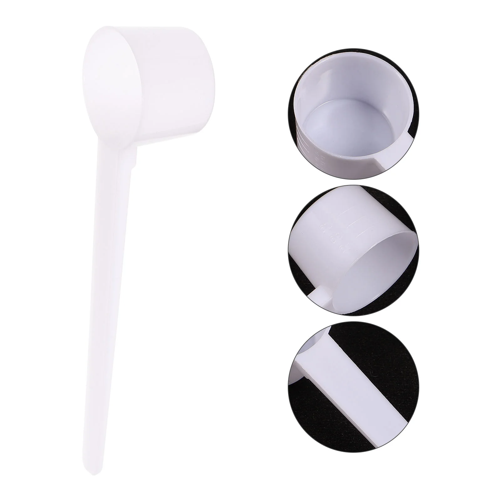 100pcs 5g Plastic Coffee Measuring Spoon For Milk Powder Liquid Seasoning Refillable Reusable Compatible Scoops (White)