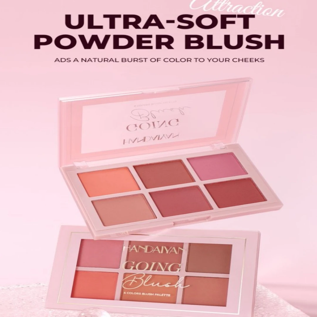 Fard in polvere ultra morbida Palette di fard opachi Illumina naturale Contorno altamente pigmentato Evidenzia tavolozza di trucco viso a lunga tenuta