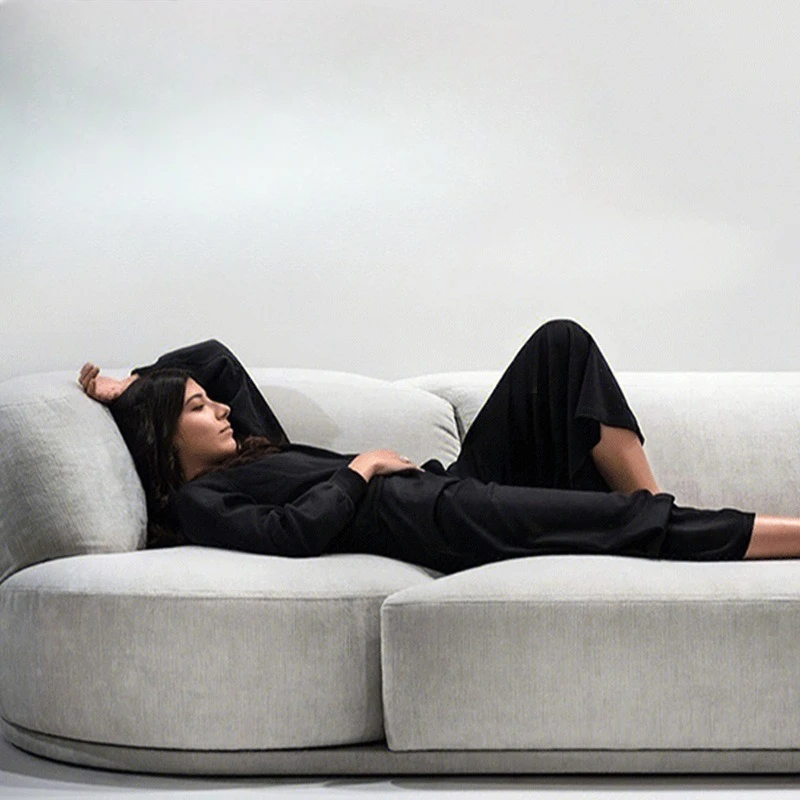 

Sofa Italian minimalist living room creative straight row rotating combination sofa