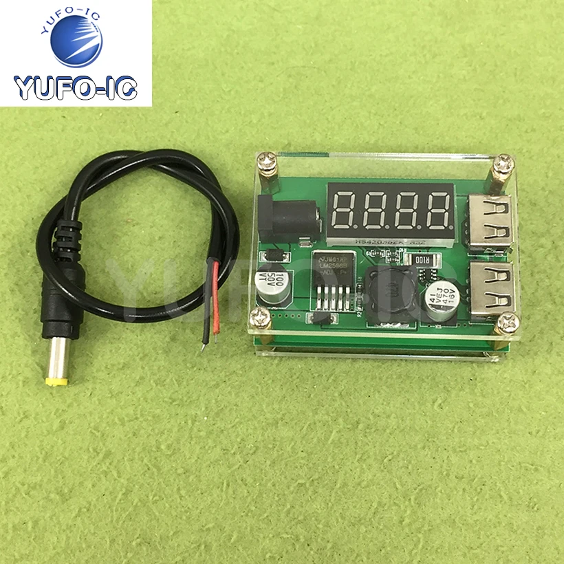 Free Ship 3pcs DCDC Digital Step-down Module 5V/3A on-Board USB Power Adapter