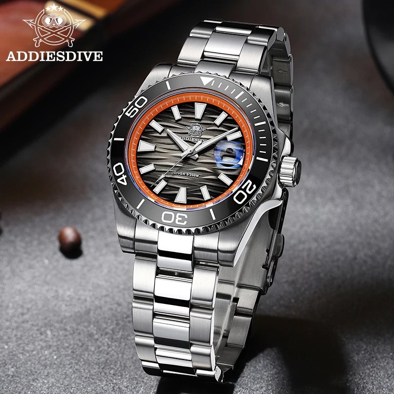 ADDIESDIVE 2025 New Dress Men's Watch 41mm Waterproof 20Bar Luxury Quartz Wristwatch BGW9 Luminous 316L Stainless Steel Watches