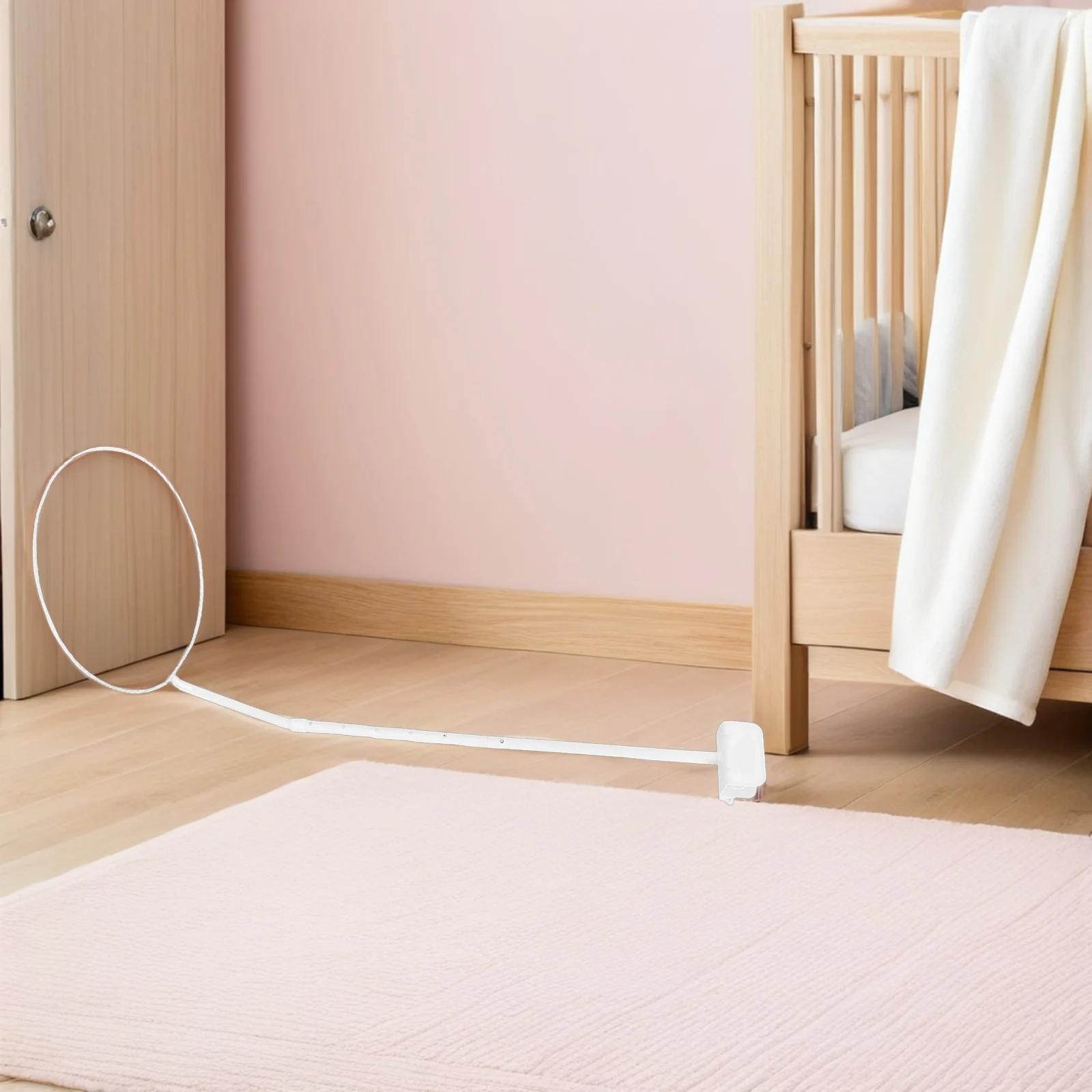 Kinderklamboebeugel Babybedje Luifelhouder Standaard Roestvrij staal Eenvoudige montage Bedhek Compatibel met de meeste wiegjes