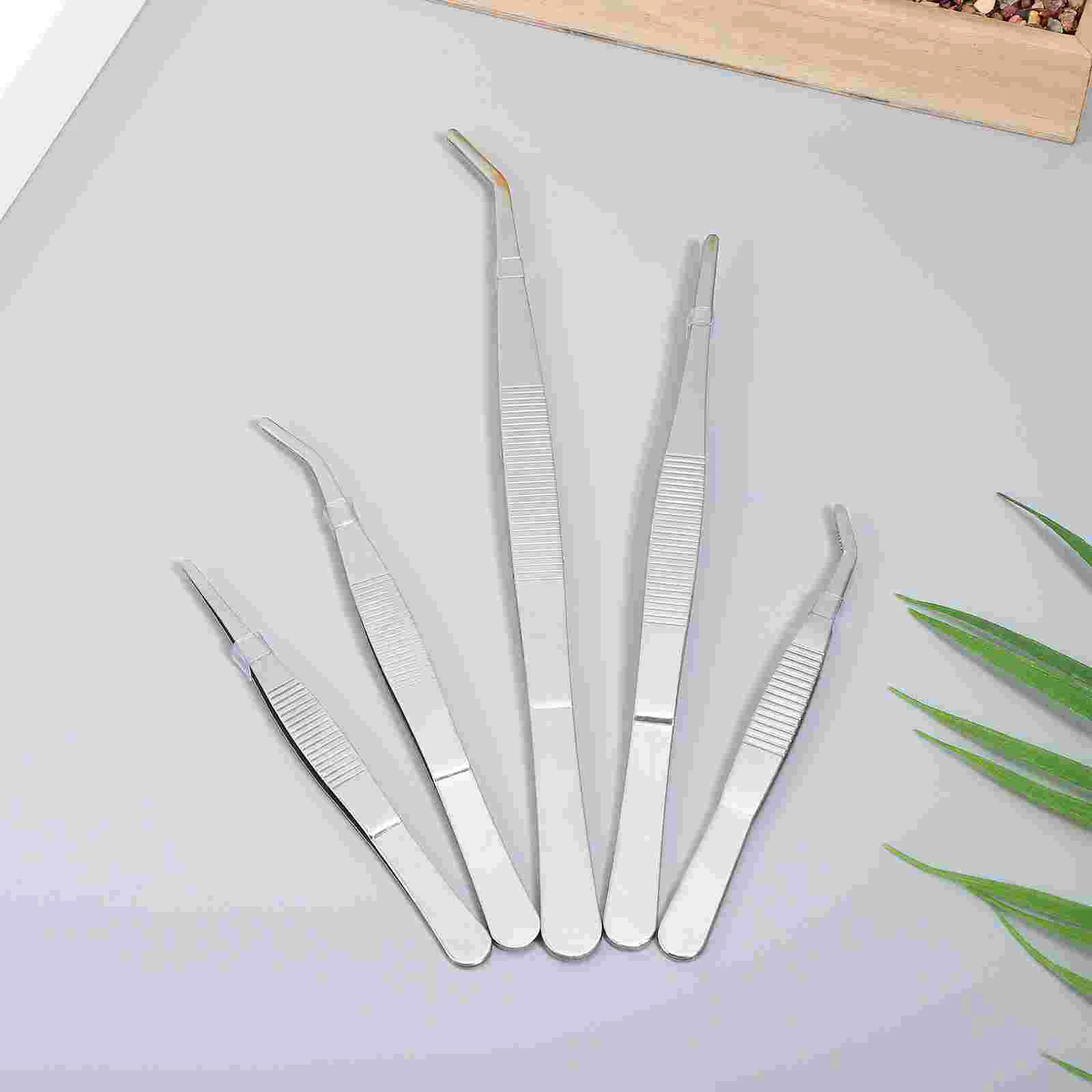 5 Pcs Gardening Tweezers Succulent Tools Plant Gadgets Trowel Lashes Small Hand Planting Jewelry Man