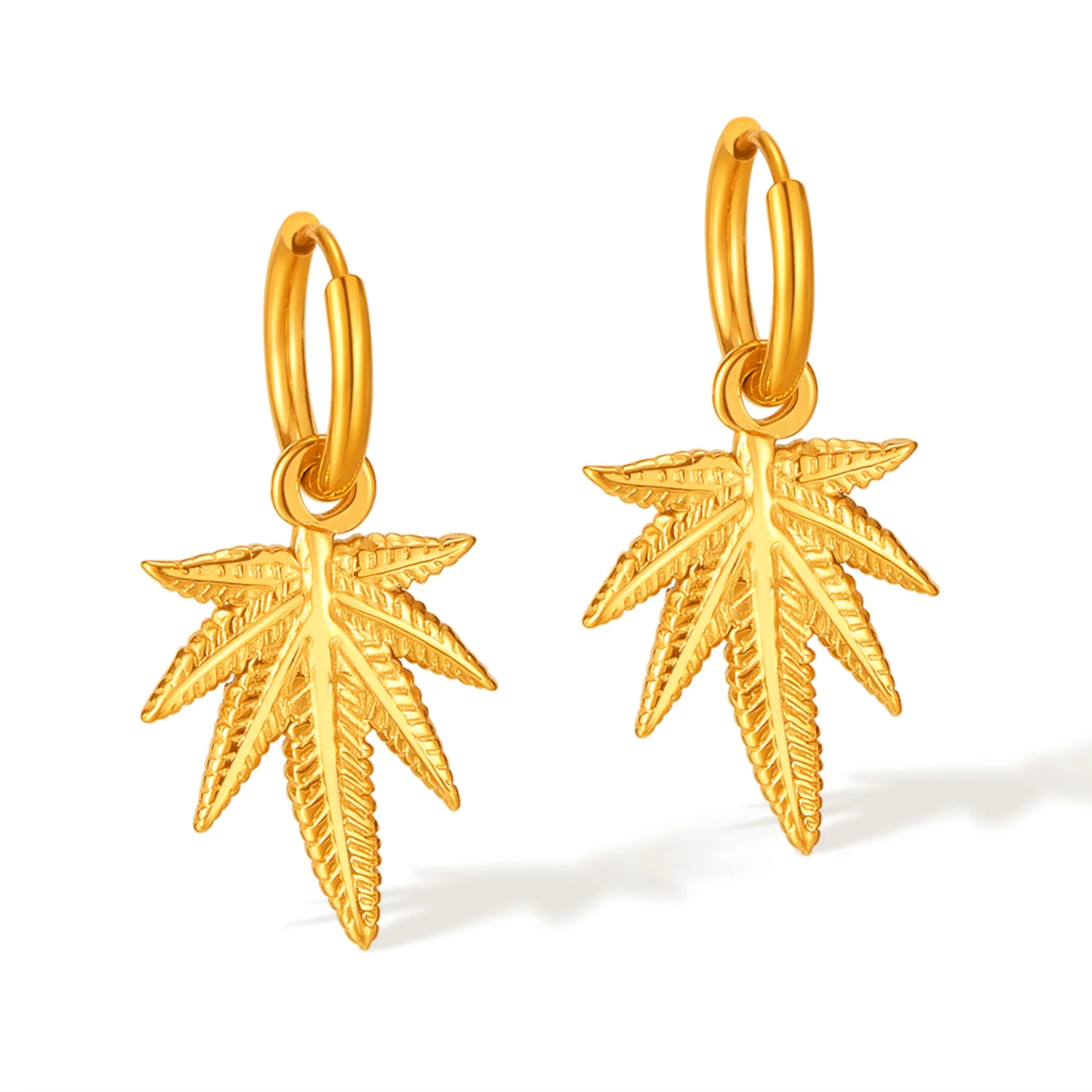 

Trendy Maple Leaf Stud Earrings for Women – Stainless Steel Lightweight Minimalist Chic Jewelry