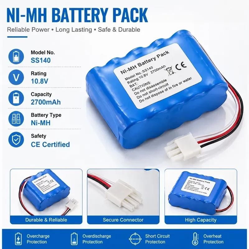 [New] Replacement Battery for Sunrise Telecom SS140 SunSet MTT E1e E10 E20 Tester Rechargeable Power Supply