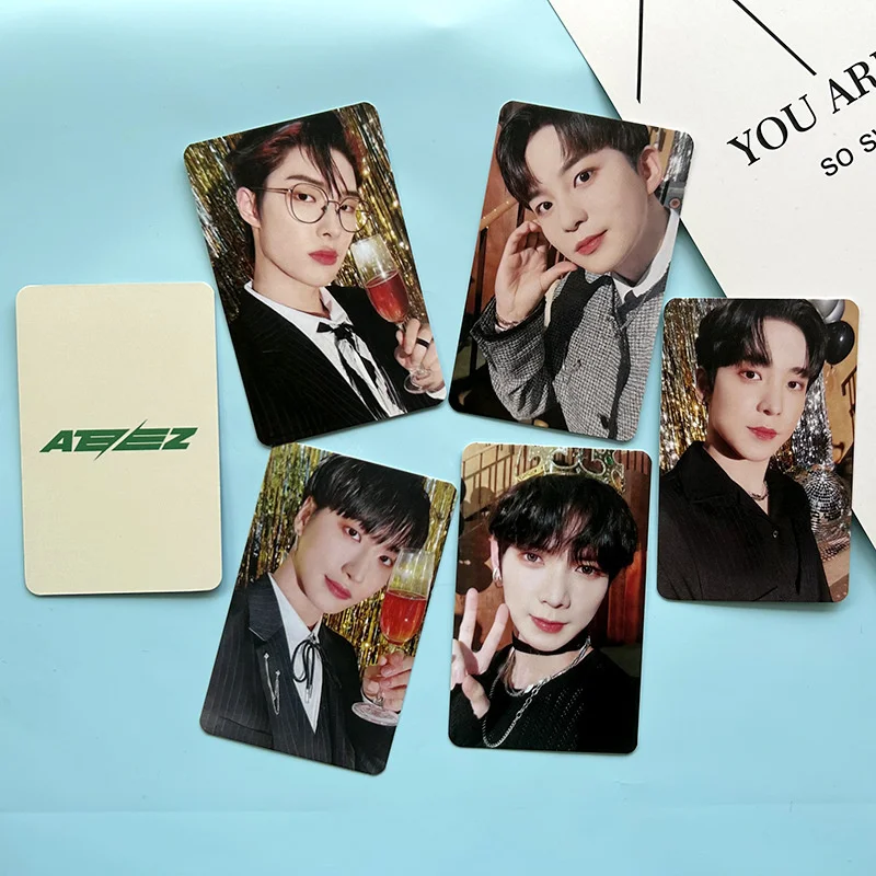 KPOP 8pcs/set ATEEZ Album 2023 Calendar LOMO Card Postcard Photo Card Gift Collectible Card Random Card Hongjoong Seonghwa Yunho