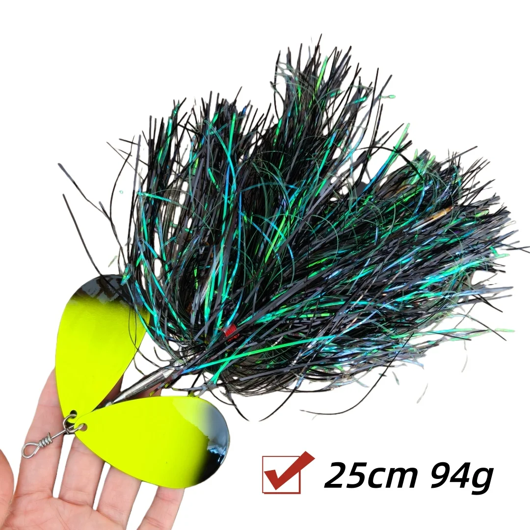 スウォルフィー-1個入り-新型-94g-スピナーベイト-スイムベイト-ジグヘッド-シリコンスカート-コイ釣り-バズベイト-人工餌-メタルスプーン-ジギングルアー