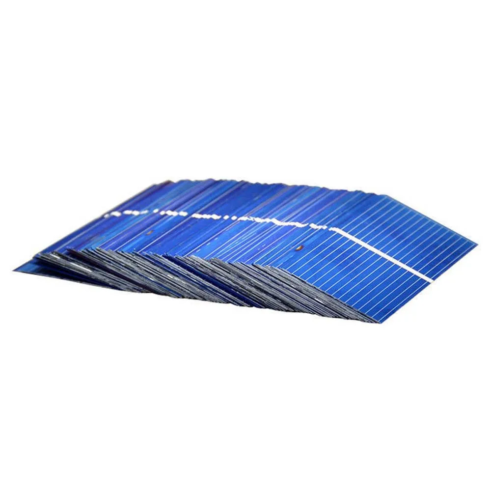 Diy Solar Panels 100PC Solar Cell Polycrystalline Photovoltaic Solar Cell 0.5V 0.2W 52x26mm Battery For Toy Car Diy School Home