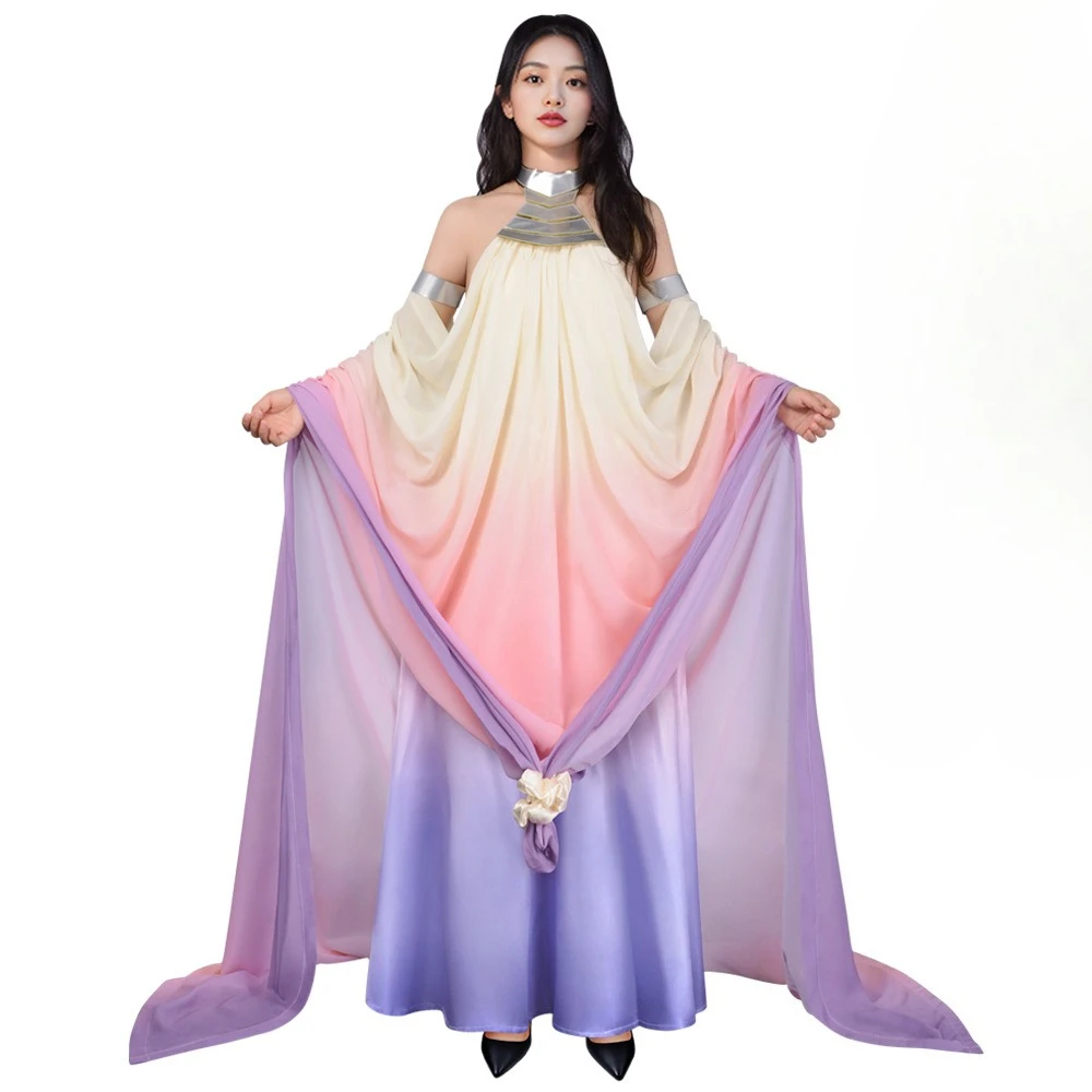 Costumes de cosplay SW Padme Amidala, costumes de personnage de film, costumes de fête d'Halloween, vêtements de performance pour adultes