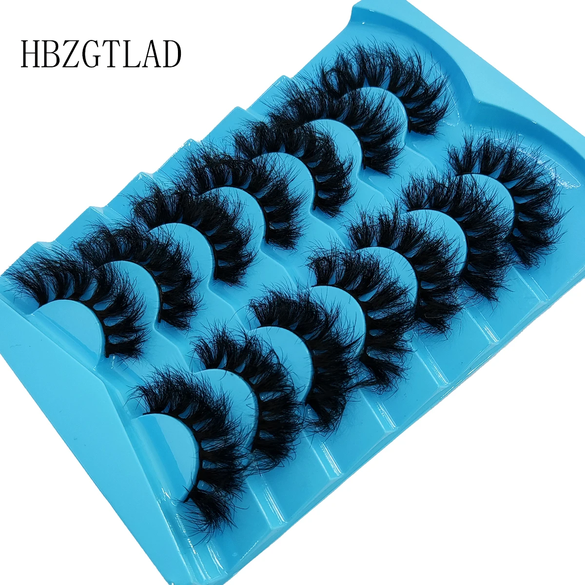 HBZGTLAD 7 Double Fluffy 3D Artificial Mink Eyelash Natural Extension False Cilia Makeup Tool Thick Eyelash