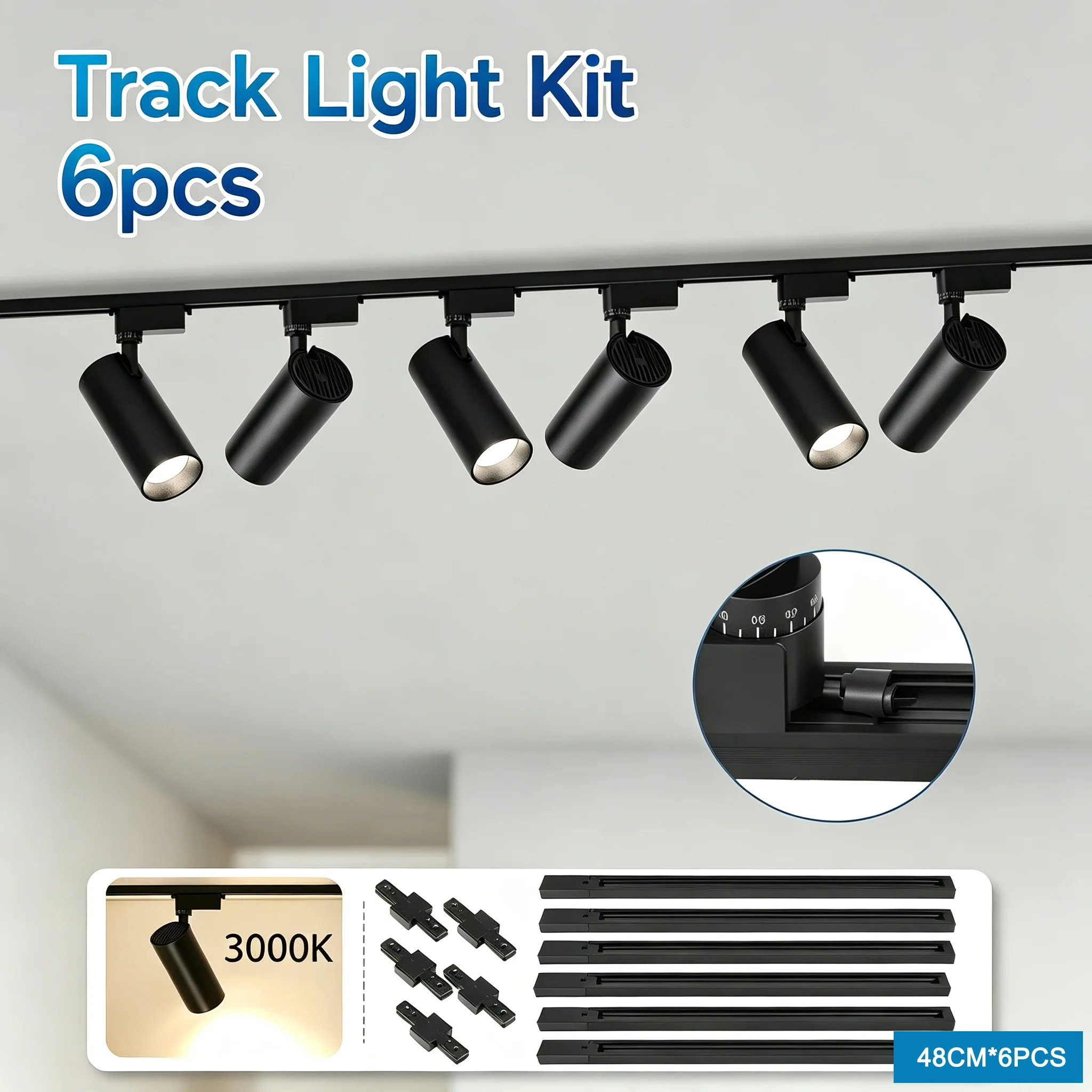 

LED Track Light 220V Ceiling Lamp COB Spotlight for Living Room Kitchen Store Lighting Rail Led Track Lamp Full Sets Fixtures