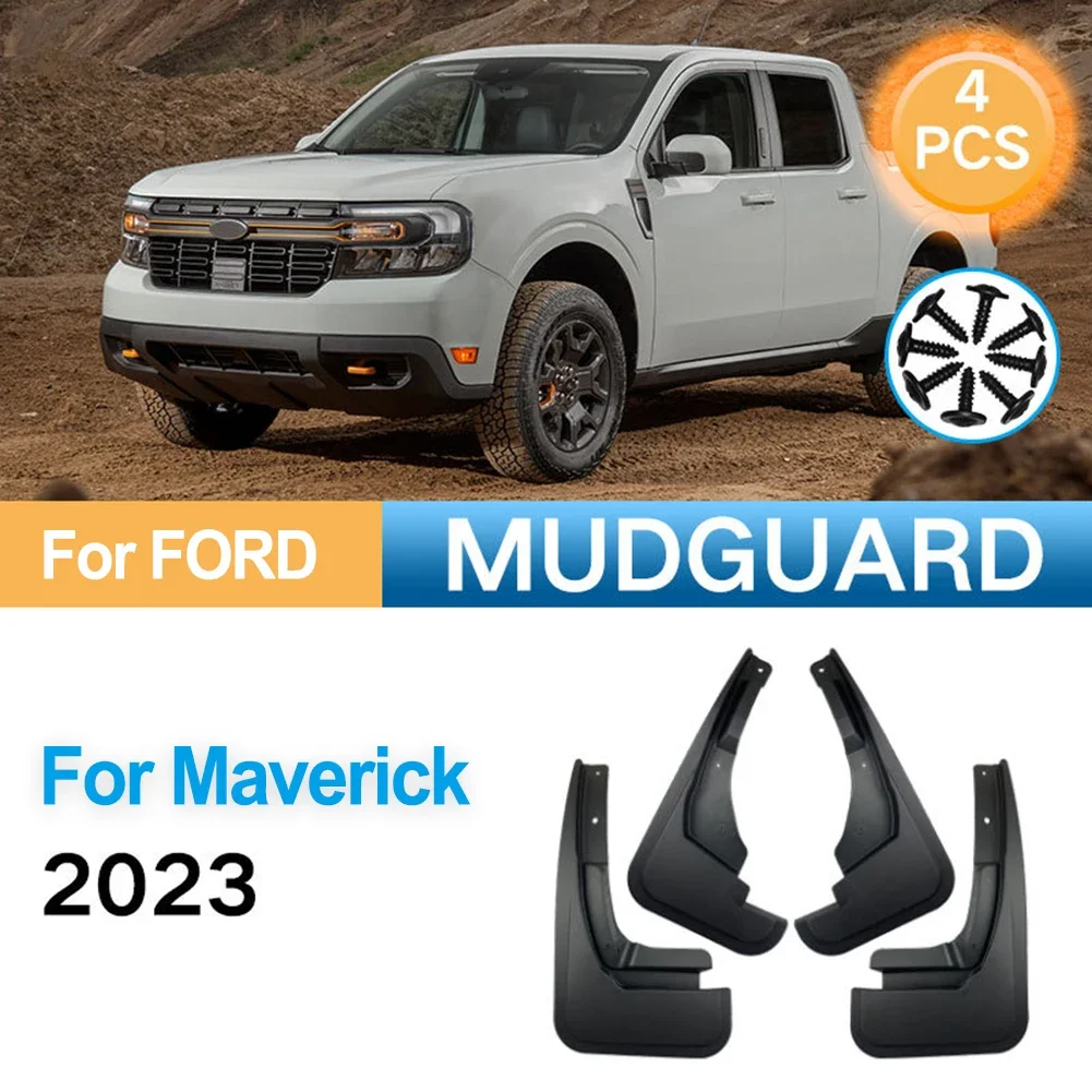 

4Pcs Mudflaps Mud Flaps Splash Guards Full Cover Mud Guards For Ford Maverick 2022 2023 Front Rear Mudguards Flap Car Parts NEW