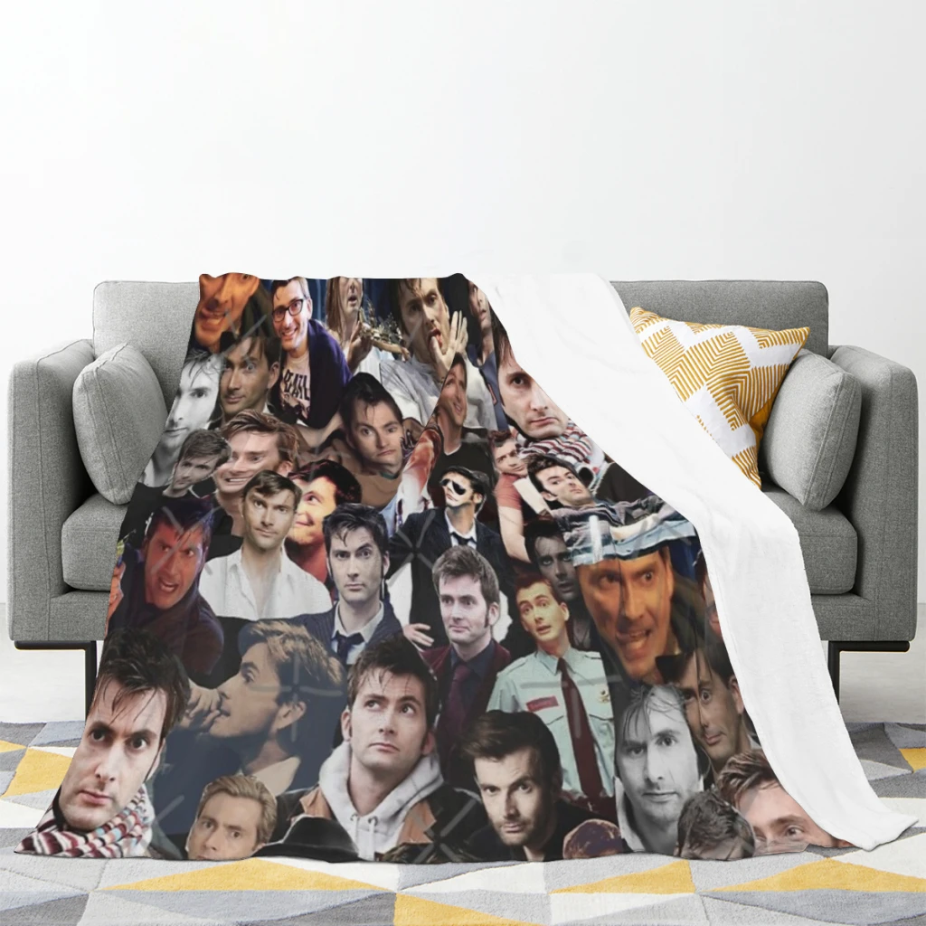 David Tennant Collage Thin Blanket Fluffy Soft Bedroom Decor Sofa Blankets Comforter Home and Decoration Summer Blanket