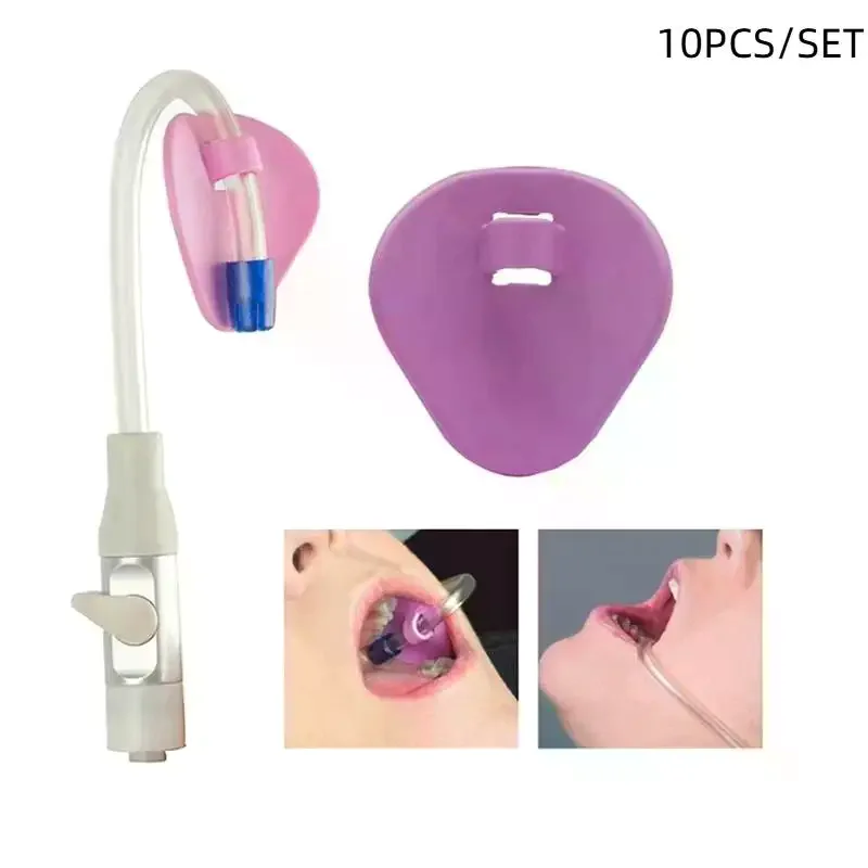 10pcs Autoclavable Dental Suction Tube Holder Oral Care Saliva Ejector HVE Positioner Clip