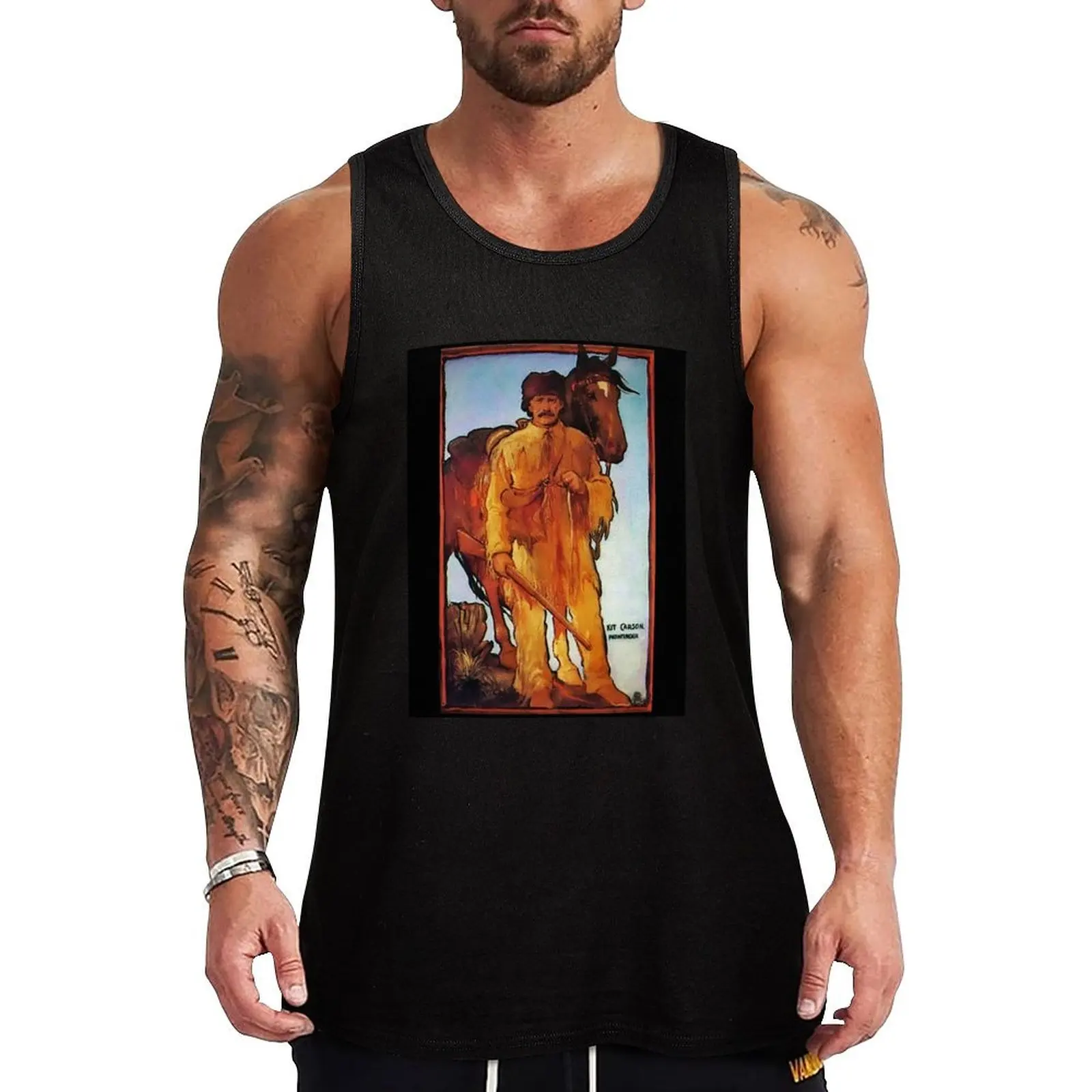 Camiseta sin mangas “Kit Carson - Pathfinder” de Gerald Cassidy, camiseta sin mangas de alto rendimiento, camiseta de entrenamiento que absorbe la humedad