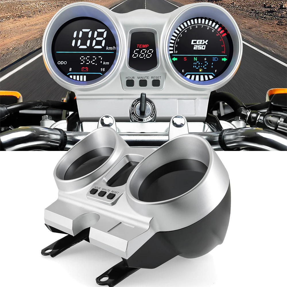 Motorrad instrument Tachometer 13000rpm Moto Dashboard Für Honda CBX250 CBF250 Twister 2001-2008 LED LCD Digital Dashboard