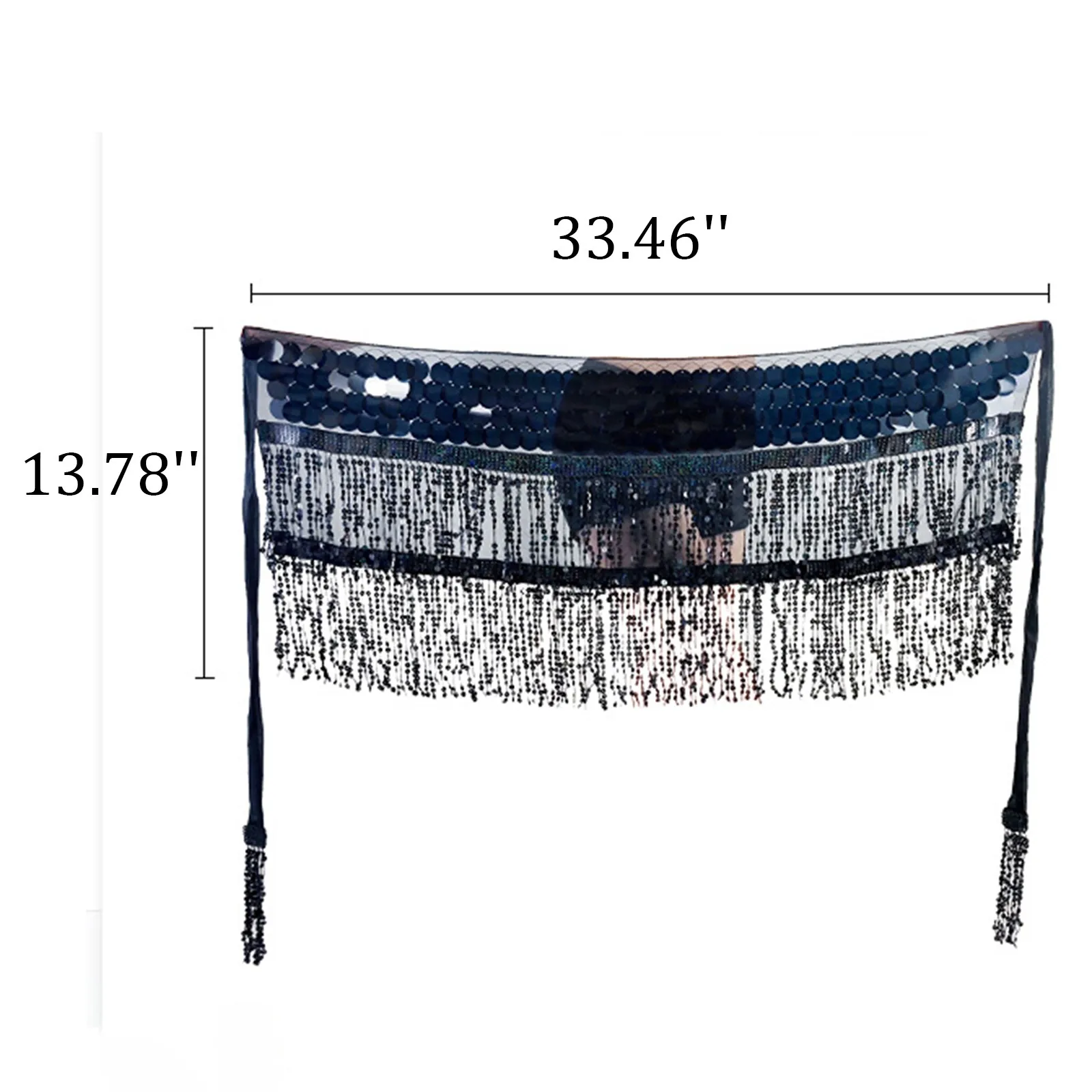 Bufanda de cintura alta para danza del vientre para mujer, falda Sexy con lentejuelas multicolores, bufanda ligera a la moda