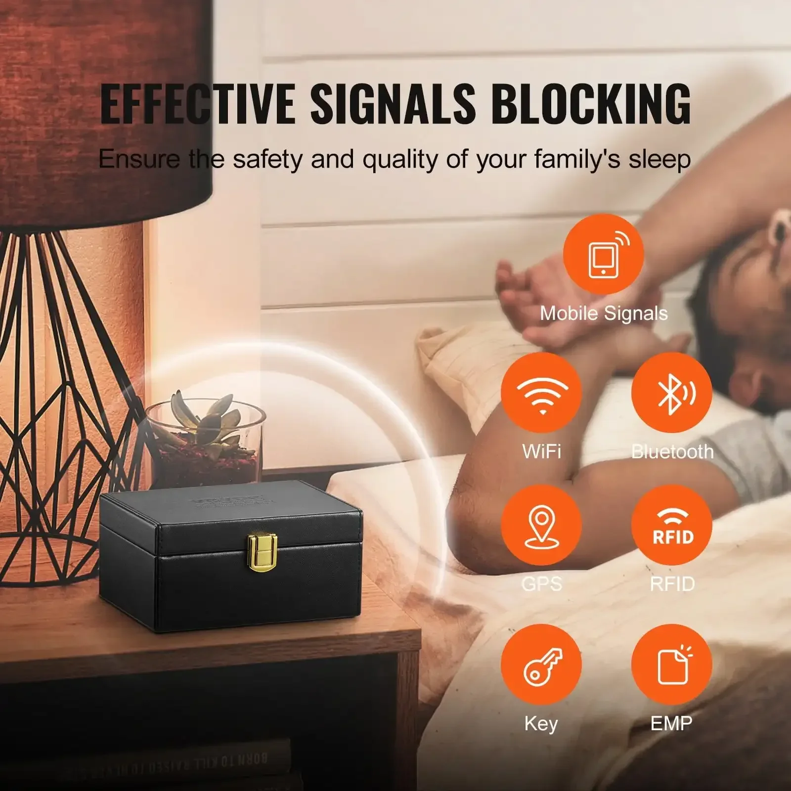 

XMSJ.Faraday Box Держатель блокировки сигнала для 5 ~ 8 ключей от автомобиля, защитный брелок для ключей, коробка блокировки сигнала ключа автомобиля для безопасности автомобиля