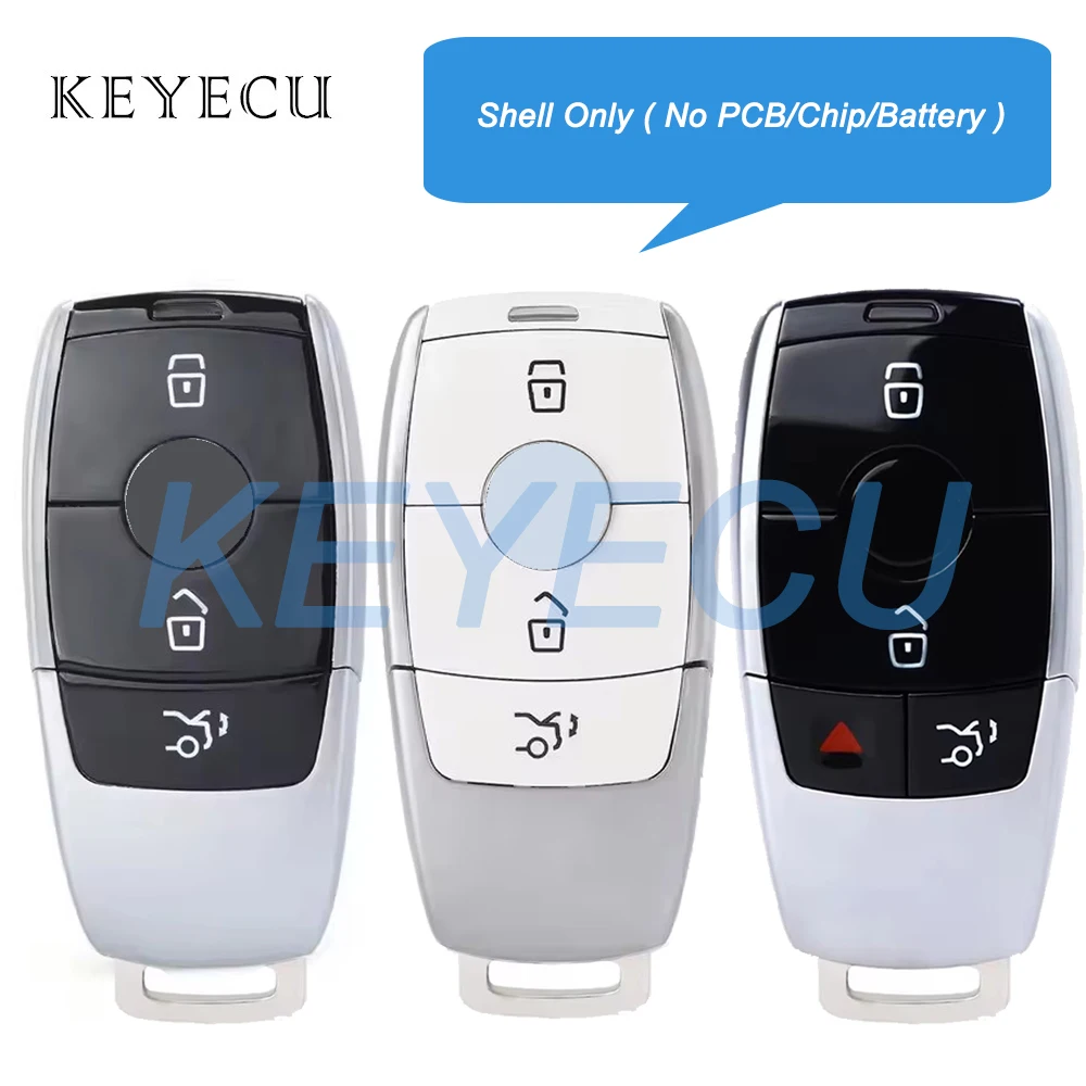 Keyecu Smart Remote Car Key Fob Shell Cover 3 4 Buttons for Mercedes Benz A B C E S G Class W213 E300 E400 E200 E260 E320 W205