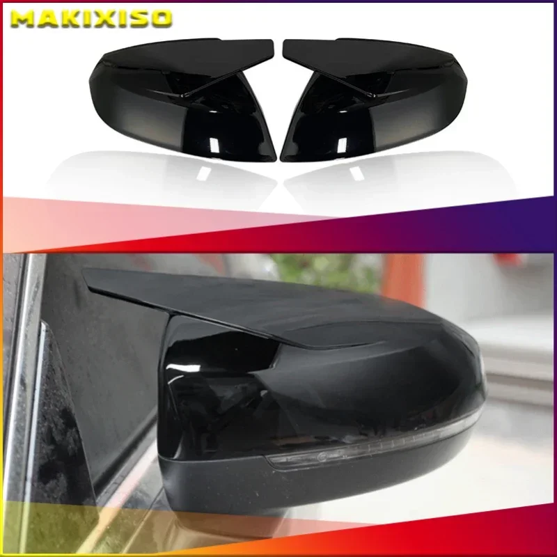 

Rearview Mirror Cover Side Wing Rear View Mirror Case Cover Black for Audi Q5 Q5L SQ5 Q7 SQ7 45 50 55 60 TDI TFSI Sline 2016-20